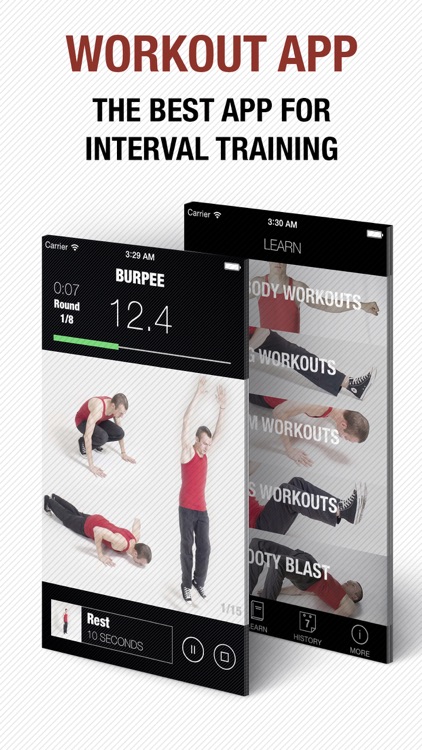 Workout app - instructor for interval wod and hiit tabata training