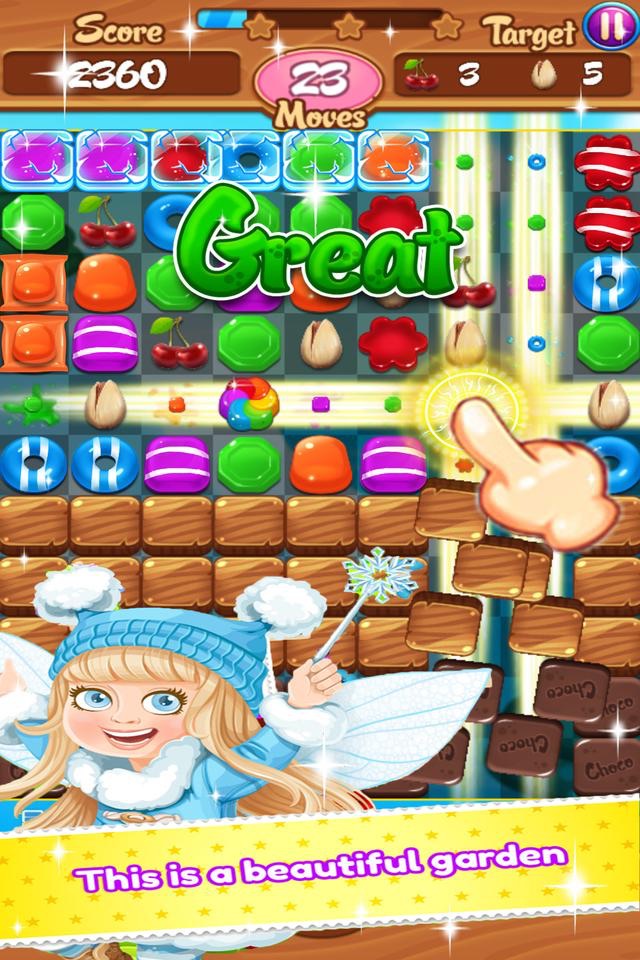 Sweet Candy Garden mania:Match 3 Free Game For Fun screenshot 2