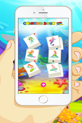 Mermaid Coloring Book - Educational Coloring Games Free For kids and Toddlers screenshot 4