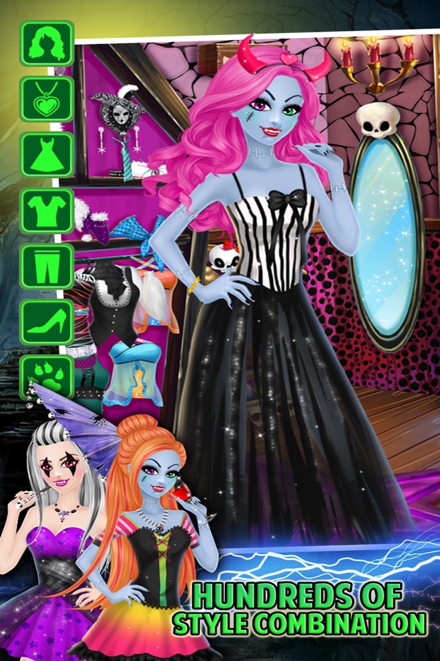Monster Girl Dress up Party Makeover Salon Makeup screenshot 2