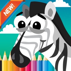 Activities of Zoo animals Coloring Book: Move finger to draw these coloring pages games free for children and todd...