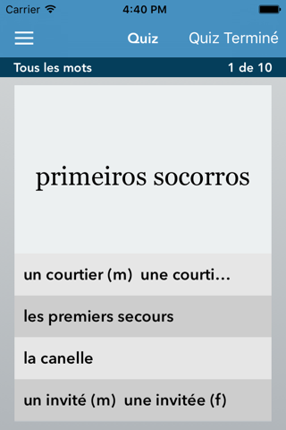 Portuguese-French AccelaStudy® screenshot 3