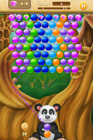 Panda Bubble Puzzle - Ball Pop Shooter Snoopy Pandas Match 3 screenshot 2