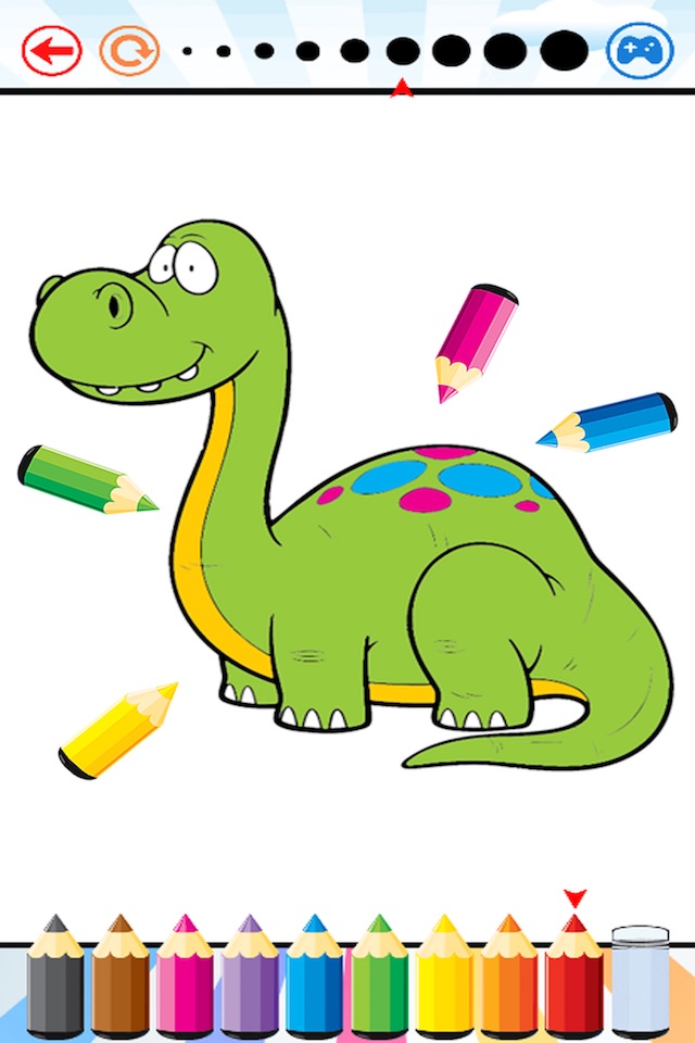 Dinosaur Dragon Coloring Book - Dino drawing for kid free, Animal paint and color games HD for good kid screenshot 2