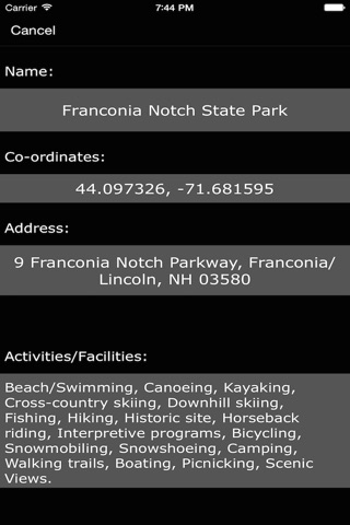 New Hampshire State Parks map! screenshot 3