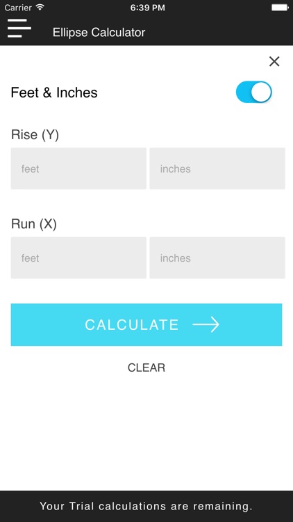 Radius & Ellipse Calculator