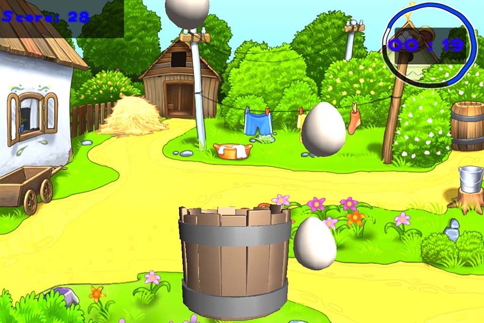 Golden Farm Egg Cather Rescue Free:Angry Chicken screenshot 2