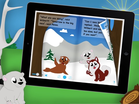 The Big Race!! an animated winter storybook for kids and toddlers with cute animals screenshot 3