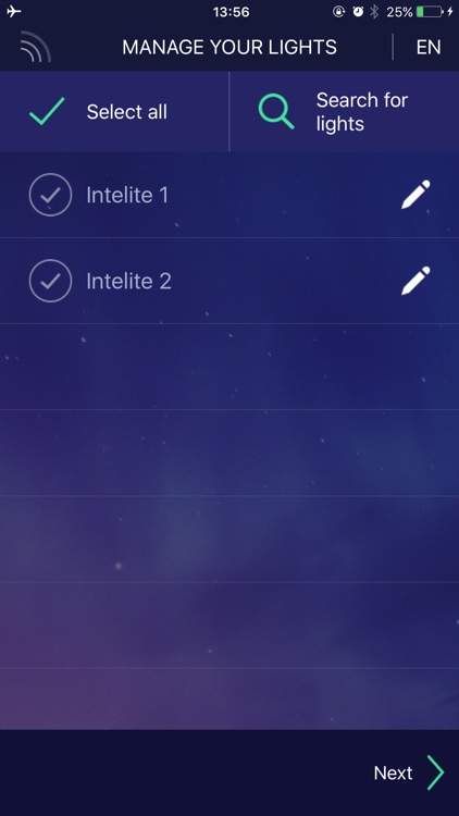 App smart connection LED lights