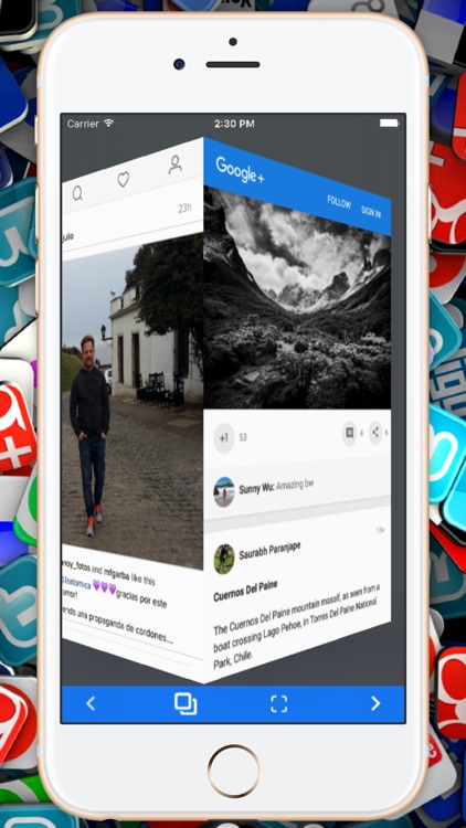 Social Media All In One App - Access all your social networking services in one place