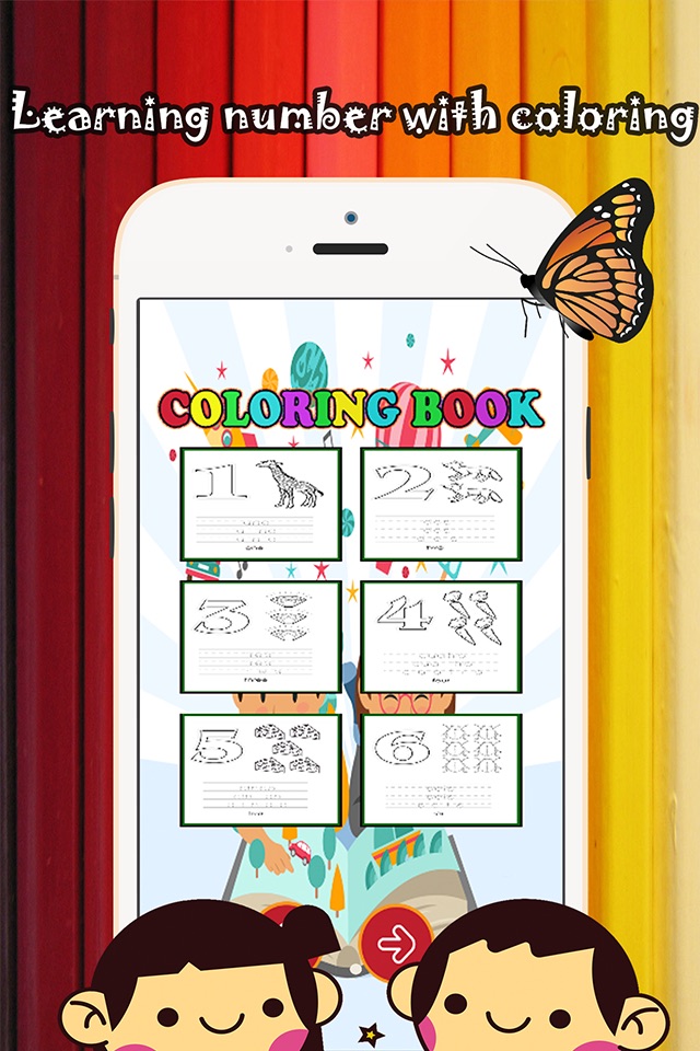 123 Coloring Book for children age 1-10: Games free for Learn to write the Spanish numbers and words while coloring with each coloring pages screenshot 3