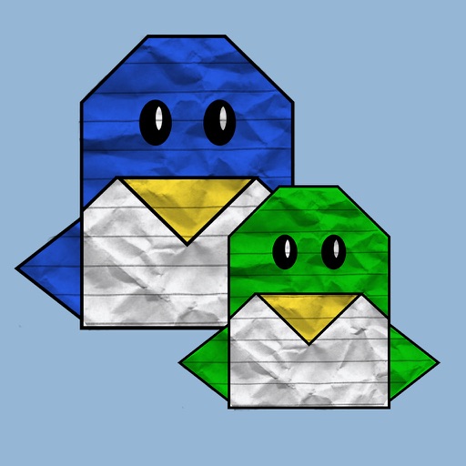 Color the Origami Penguin Icon