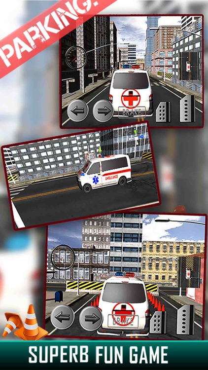 City Ambulance Parking Simulator - Test Your Driving Skill on Emergency Vehicle screenshot-3