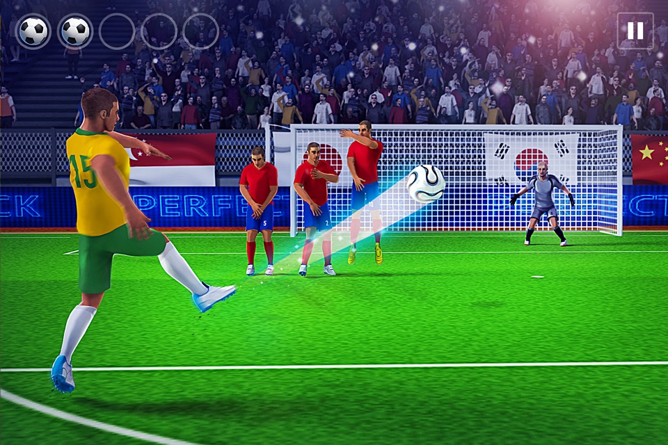 Hot Soccer FreeKick Asia 3D screenshot 2