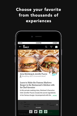 IfOnly - Access Local VIP Experiences, Activities, and Tours in San Francisco, Los Angeles, New York City screenshot 2
