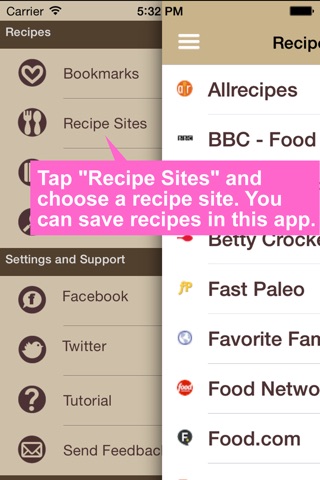 Recipebookmarks screenshot 2