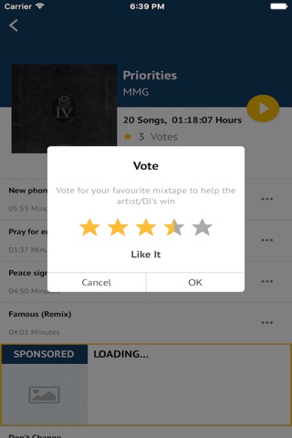 Mymixtapevote screenshot 2