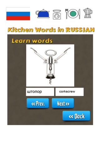Russian Vocabulary Training - Kitchen Words screenshot 3