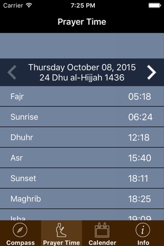 Qibla Compass & Prayer Time ( with Azan Notification) screenshot 3