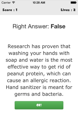 Food Allergy Trivia screenshot 2