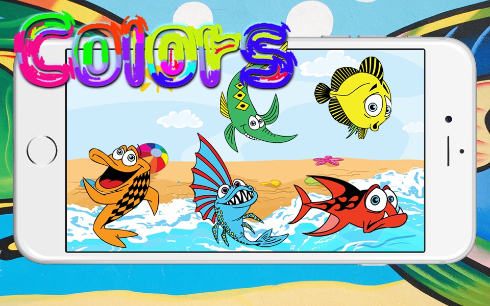 Fish Sea Animal Coloring Quiz Puzzle Matching Game screenshot 2