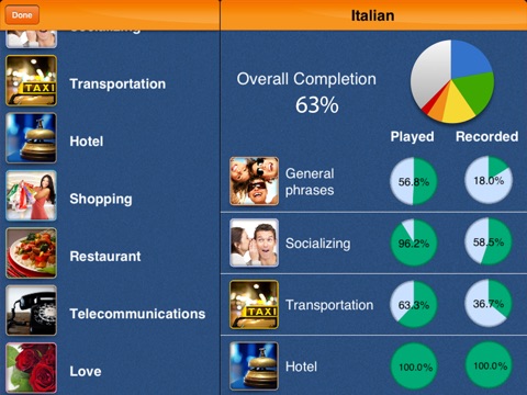 iSpeak Italian HD: Interactive conversation course - learn to speak with vocabulary audio lessons, intensive grammar exercises and test quizzes screenshot 2