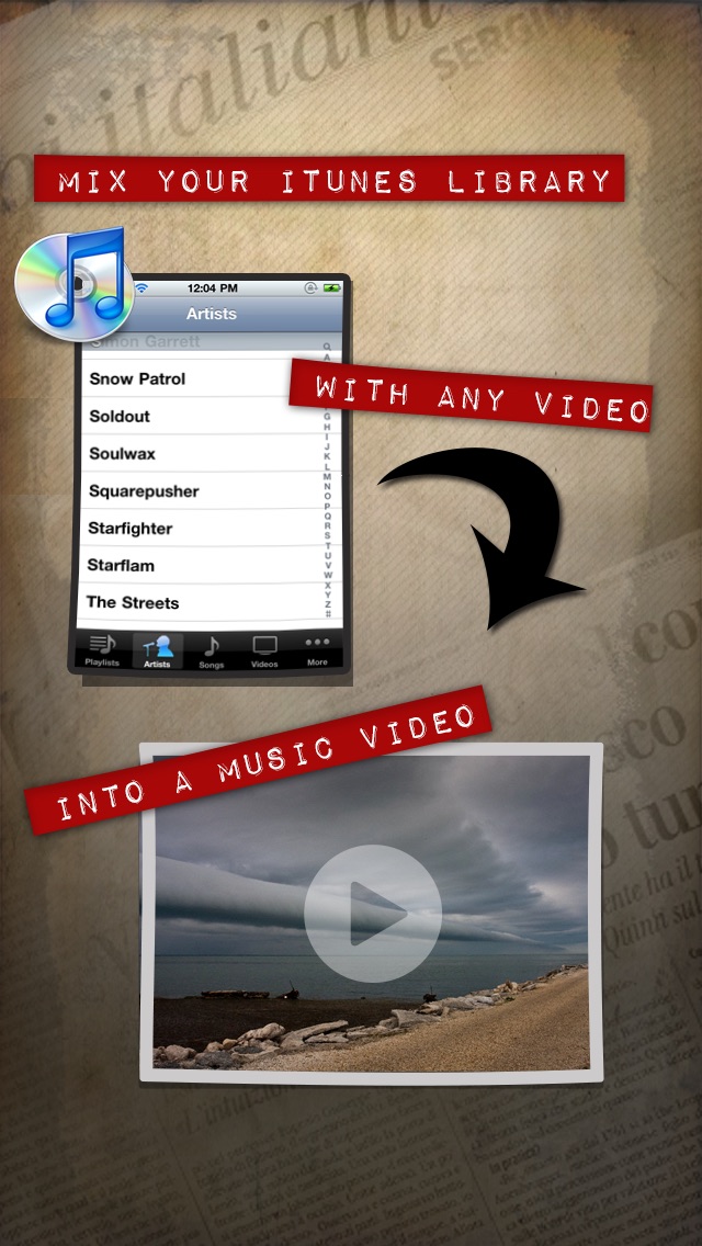 iMusicVideo - video soundtrack maker Screenshot 1