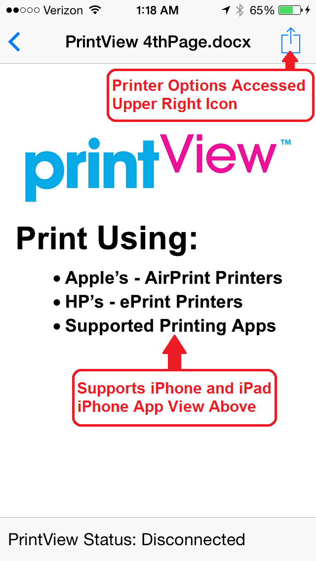 How to cancel & delete PrintView from iphone & ipad 1