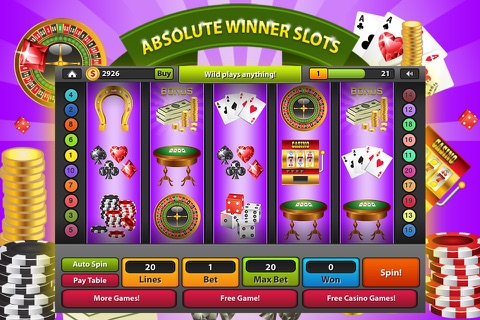 Absolute Winner Slots PRO - Online Casino Slot Machine with Bonus Games screenshot 2