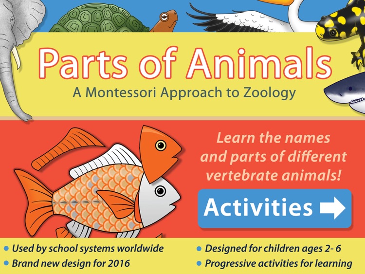 Parts Of Animals (Vertebrates) LITE - A Montessori Approach to Zoology HD