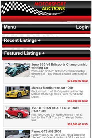 Motorsport Auctions screenshot 2