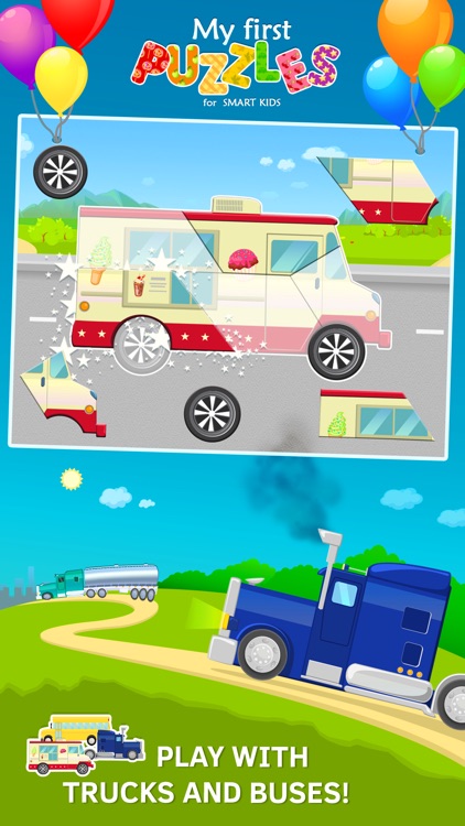 Trucks and Car Jigsaw Puzzles for Toddlers Free