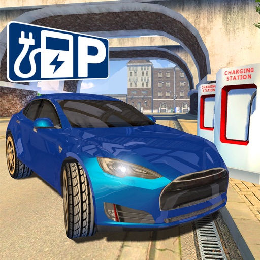 3D Electric Car Parking - EV Driving and Charging Simulator Game FREE