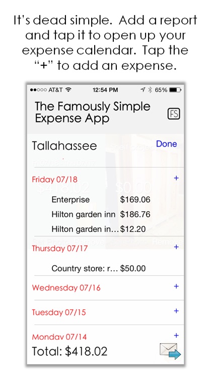 Famously Simple Expense App