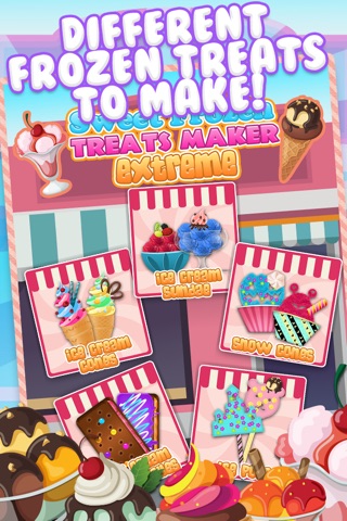 Sweetie Frozen Treats Food Maker - The Cute Ice Cream Cone Edition for Free screenshot 2