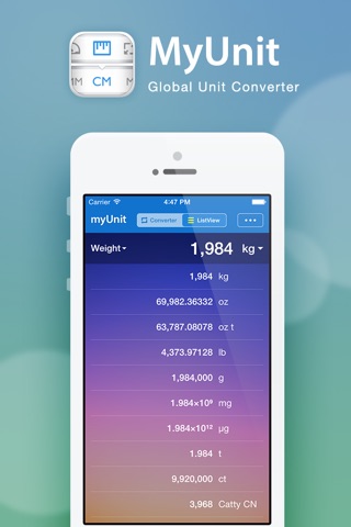 myUnit · Global Unit Converter screenshot 2