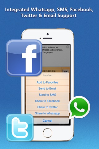 My World Translator - Translate Text To Multiple Languages: Supports Facebook, Twitter, Whatsapp, SMS, Email! screenshot 4