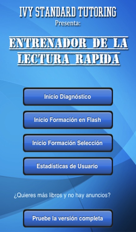 Spanish Speed Reading Tutor