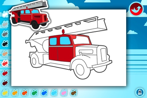 Fire Trucks Activities for Kids: Puzzles, Drawing and other Games screenshot 2