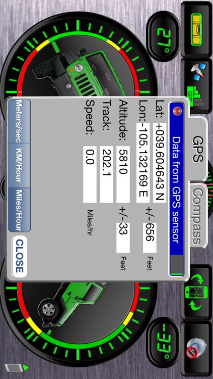 Vehicle Clinometer / Tilt meter