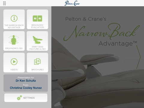 Pelton & Crane Narrow Back Advantage screenshot 2