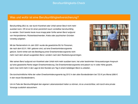 Berufsunfähigkeits-Check screenshot 2