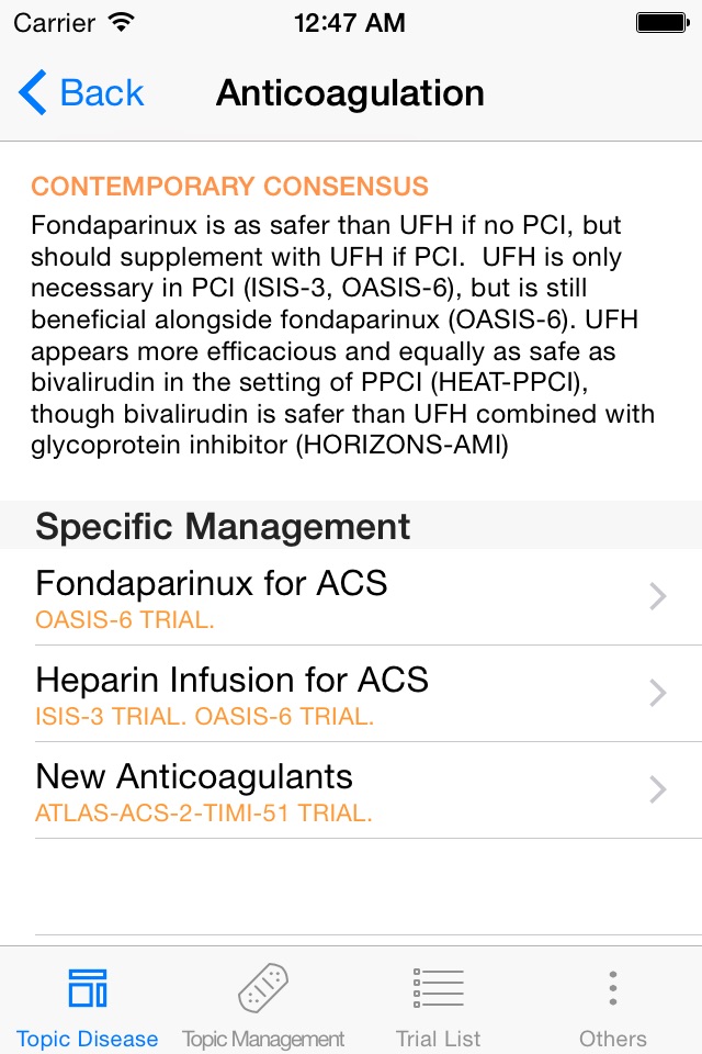 HeartEvidence Lite: Landmark trials in Cardiology screenshot 3