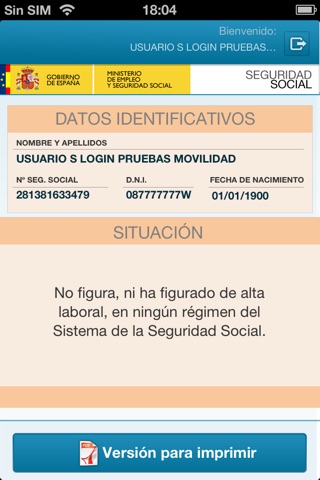 Seg-Social Informe Situación screenshot 2