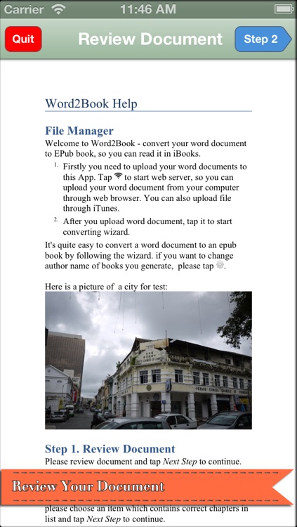 Doc2Book - Convert .docx & .doc (Microsoft office word document) to iBook epub book