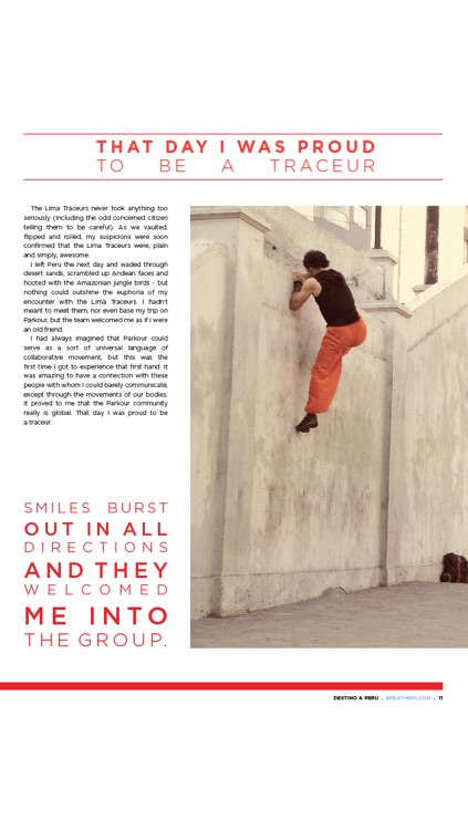 Breathe Parkour Magazine about world’s fastest growing extreme sport