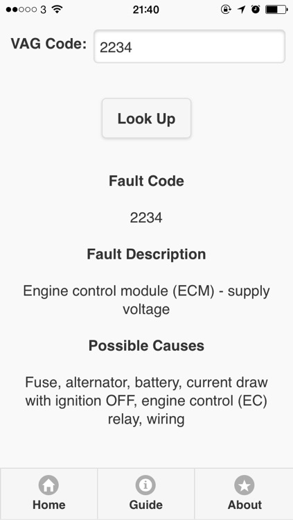 OBD/Manufactures Trouble Codes(Fault Codes)