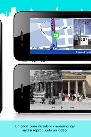 Berlín guía histórico: visita gps multimedia a pie sin costes de roaming con mapa, vídeo y audioguía - SD screenshot 2