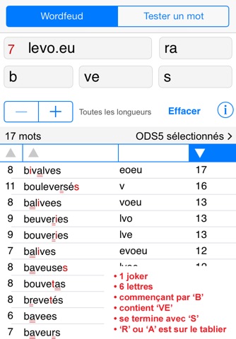 Français Words Finder/WF screenshot 2