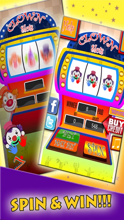 Clown Slots FREE – Spin the Lucky Bonus Casino Wheel, Win the Jackpot, Enjoy Amazing Slot Machine by Goober Fun Apps screenshot-3